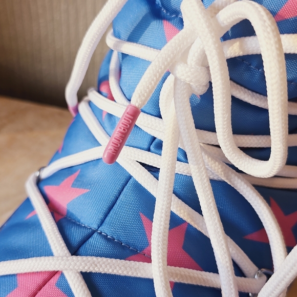 Moon Boot Stars Low Snow Boots Moon Boot Icon Light Low Blue Stars Print Boots - Picture 10 of 17